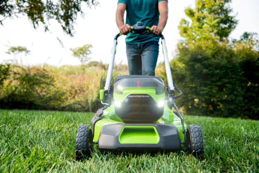 Greenworks battery lawn mower sale